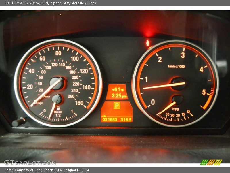 Space Gray Metallic / Black 2011 BMW X5 xDrive 35d