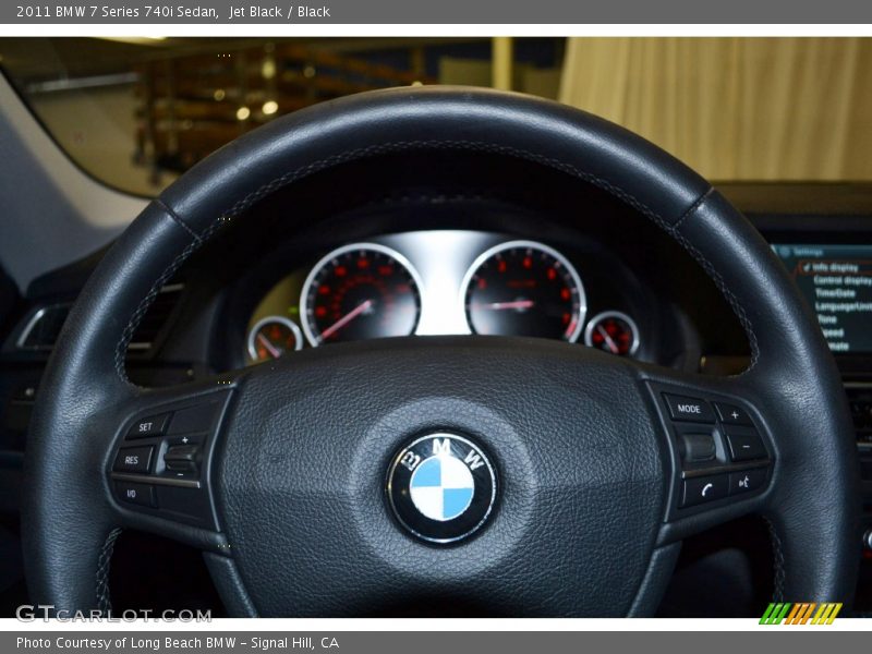Jet Black / Black 2011 BMW 7 Series 740i Sedan