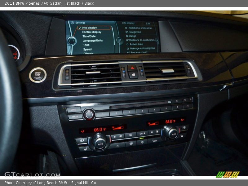 Jet Black / Black 2011 BMW 7 Series 740i Sedan