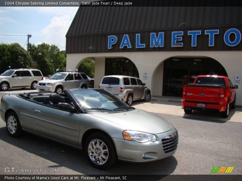 Satin Jade Pearl / Deep Jade 2004 Chrysler Sebring Limited Convertible