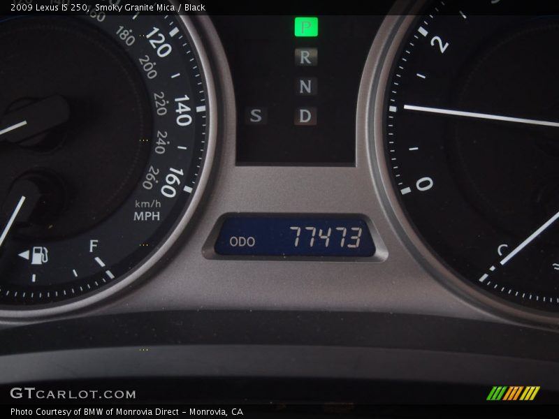 Smoky Granite Mica / Black 2009 Lexus IS 250
