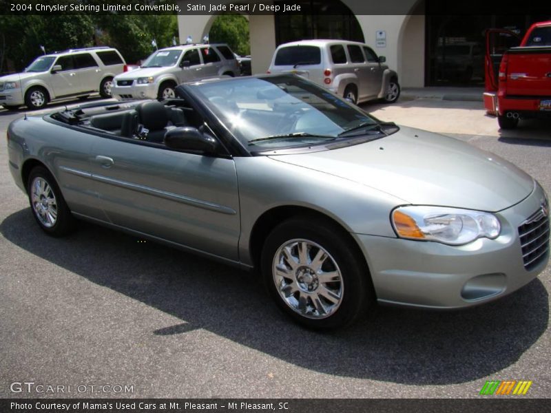 Satin Jade Pearl / Deep Jade 2004 Chrysler Sebring Limited Convertible