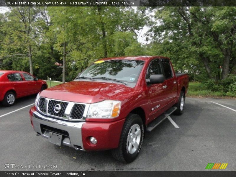 Red Brawn / Graphite Black/Titanium 2007 Nissan Titan SE Crew Cab 4x4