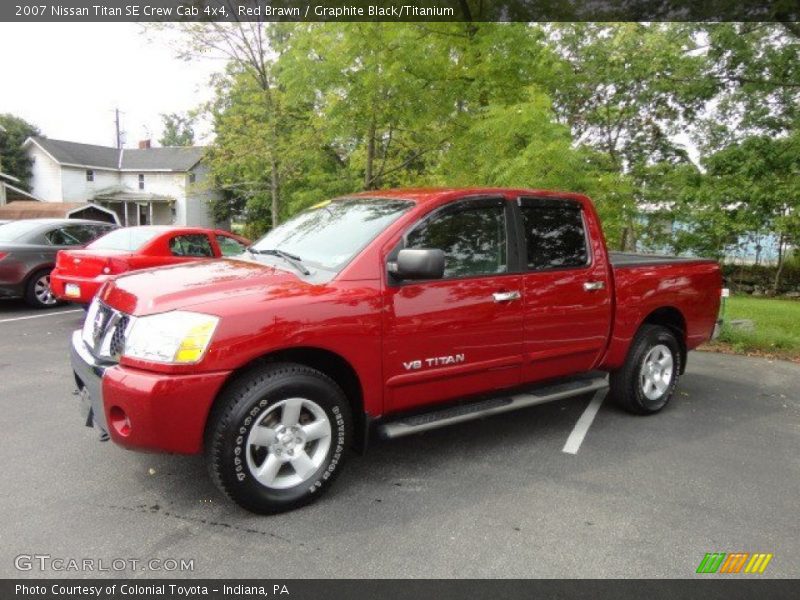 Red Brawn / Graphite Black/Titanium 2007 Nissan Titan SE Crew Cab 4x4
