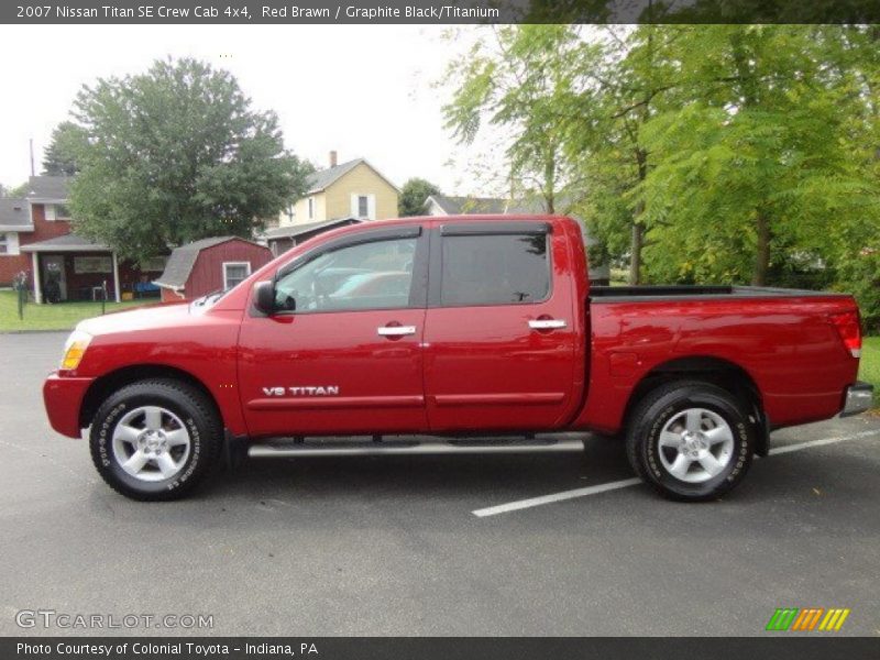 Red Brawn / Graphite Black/Titanium 2007 Nissan Titan SE Crew Cab 4x4