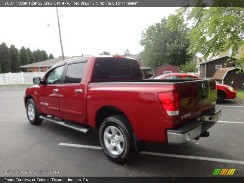 Red Brawn / Graphite Black/Titanium 2007 Nissan Titan SE Crew Cab 4x4