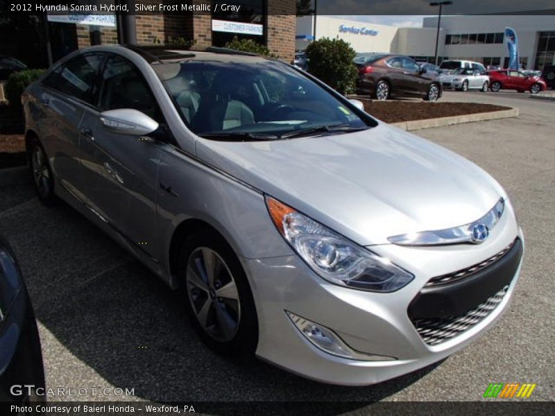 Silver Frost Metallic / Gray 2012 Hyundai Sonata Hybrid
