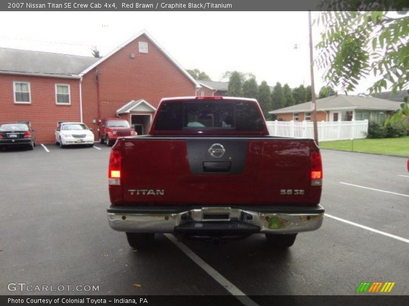 Red Brawn / Graphite Black/Titanium 2007 Nissan Titan SE Crew Cab 4x4