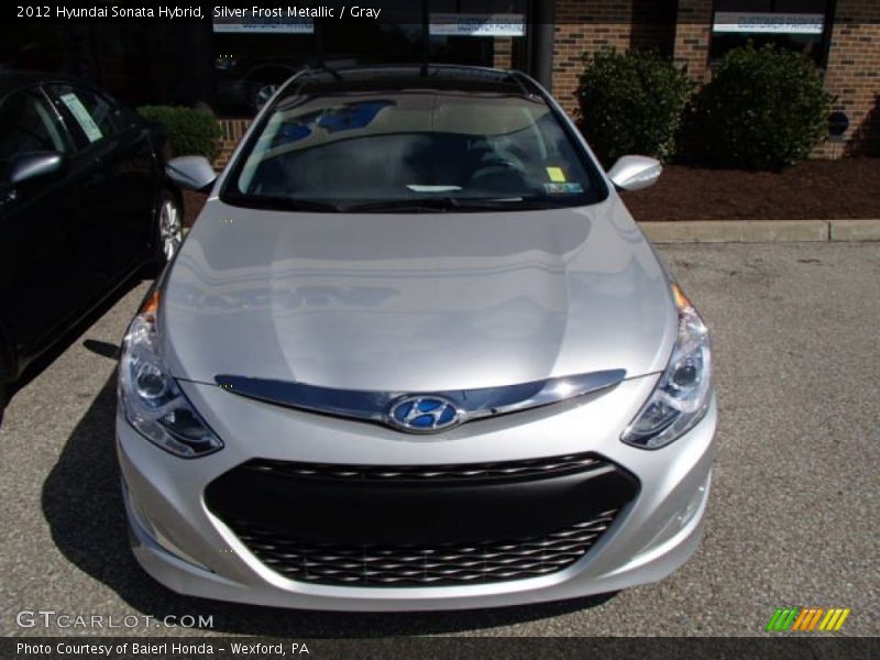 Silver Frost Metallic / Gray 2012 Hyundai Sonata Hybrid
