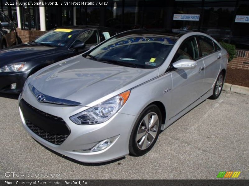 Silver Frost Metallic / Gray 2012 Hyundai Sonata Hybrid