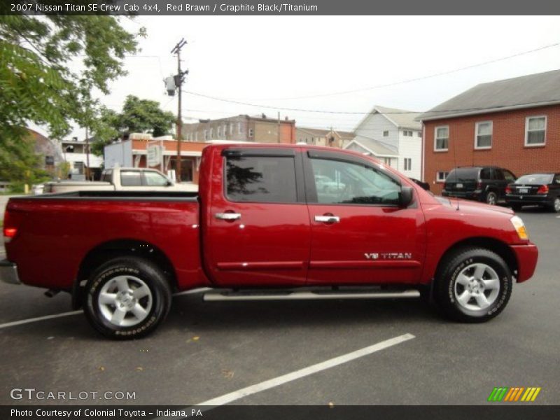 Red Brawn / Graphite Black/Titanium 2007 Nissan Titan SE Crew Cab 4x4