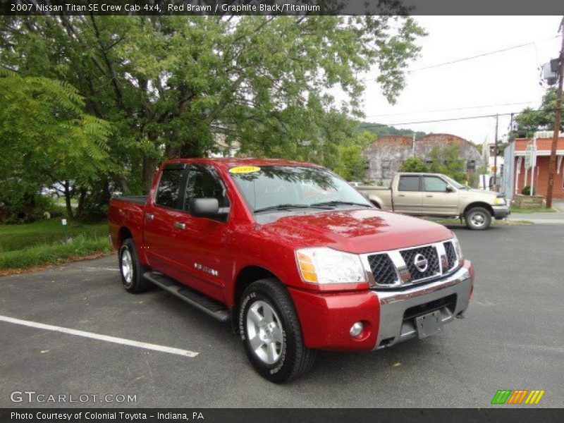 Red Brawn / Graphite Black/Titanium 2007 Nissan Titan SE Crew Cab 4x4