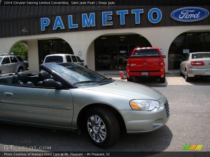 Satin Jade Pearl / Deep Jade 2004 Chrysler Sebring Limited Convertible