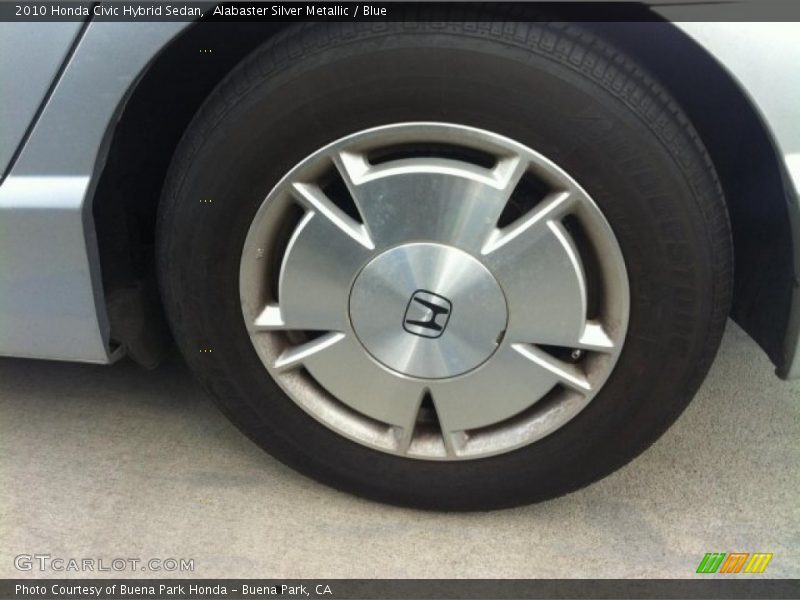 Alabaster Silver Metallic / Blue 2010 Honda Civic Hybrid Sedan