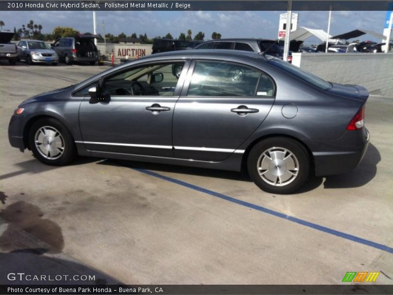 Polished Metal Metallic / Beige 2010 Honda Civic Hybrid Sedan