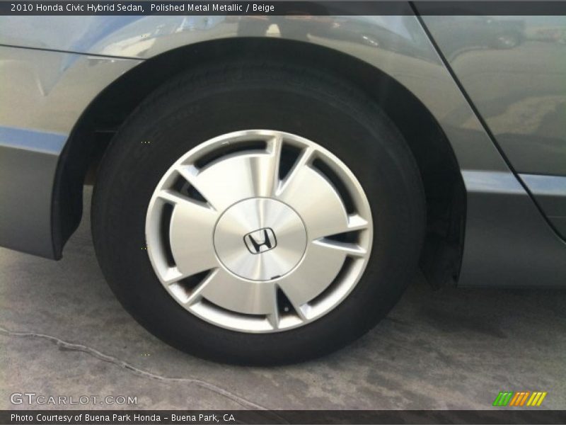 Polished Metal Metallic / Beige 2010 Honda Civic Hybrid Sedan