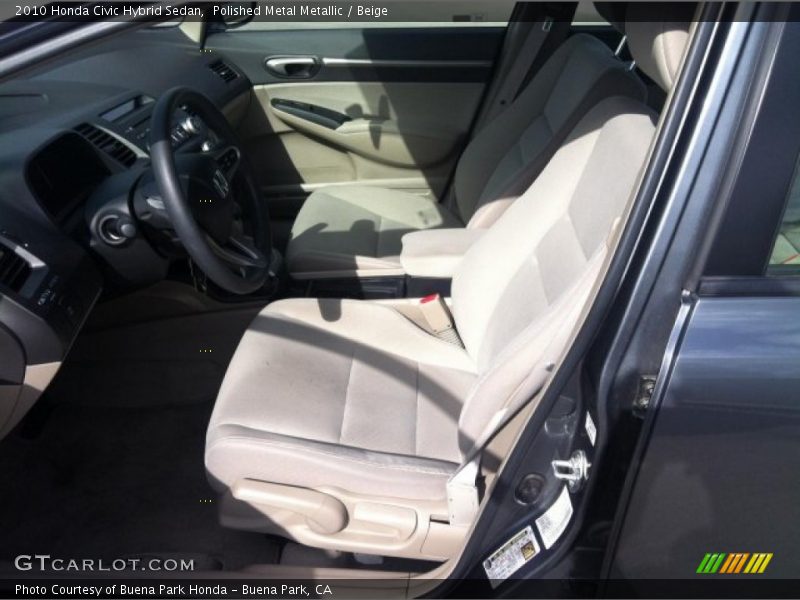 Polished Metal Metallic / Beige 2010 Honda Civic Hybrid Sedan