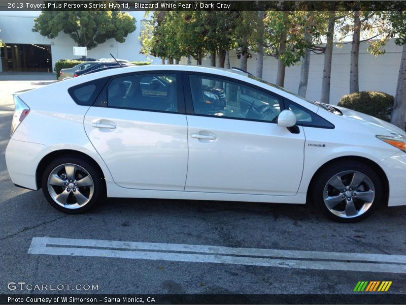 Blizzard White Pearl / Dark Gray 2013 Toyota Prius Persona Series Hybrid