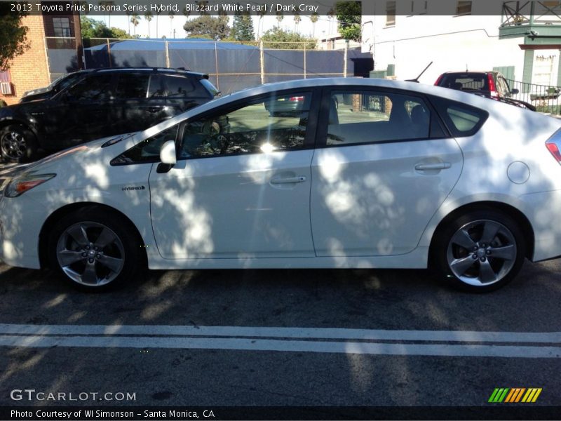 Blizzard White Pearl / Dark Gray 2013 Toyota Prius Persona Series Hybrid