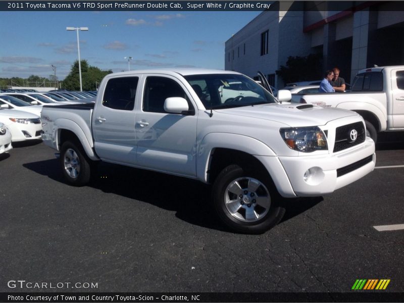 Super White / Graphite Gray 2011 Toyota Tacoma V6 TRD Sport PreRunner Double Cab