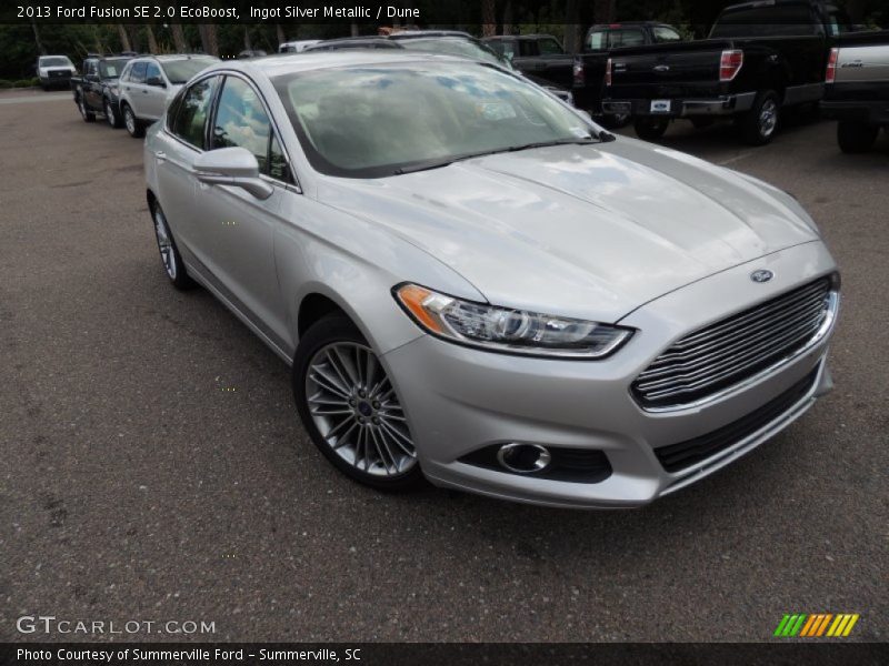 Ingot Silver Metallic / Dune 2013 Ford Fusion SE 2.0 EcoBoost