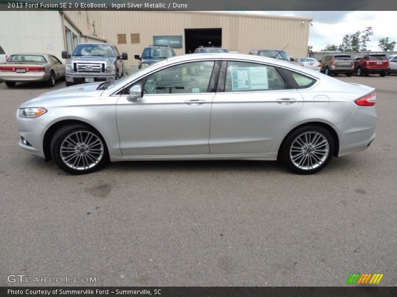 Ingot Silver Metallic / Dune 2013 Ford Fusion SE 2.0 EcoBoost