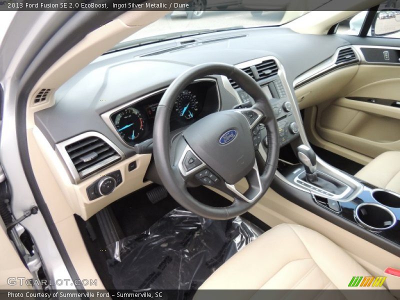 Ingot Silver Metallic / Dune 2013 Ford Fusion SE 2.0 EcoBoost