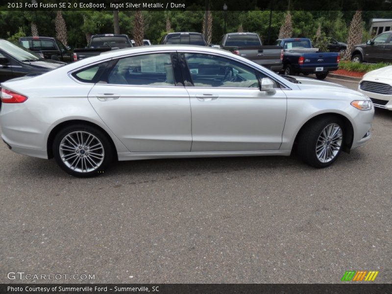 Ingot Silver Metallic / Dune 2013 Ford Fusion SE 2.0 EcoBoost