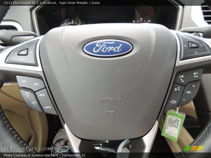 Ingot Silver Metallic / Dune 2013 Ford Fusion SE 2.0 EcoBoost