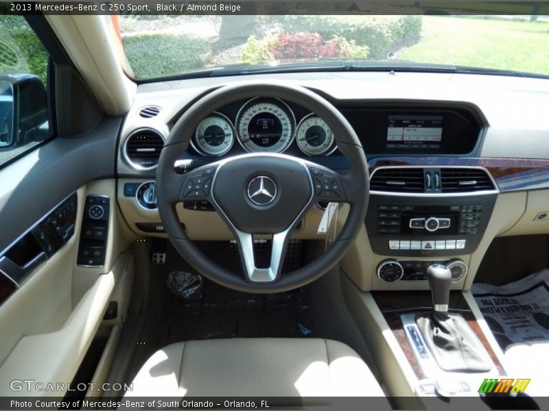 Black / Almond Beige 2013 Mercedes-Benz C 250 Sport