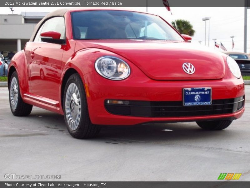 Tornado Red / Beige 2013 Volkswagen Beetle 2.5L Convertible