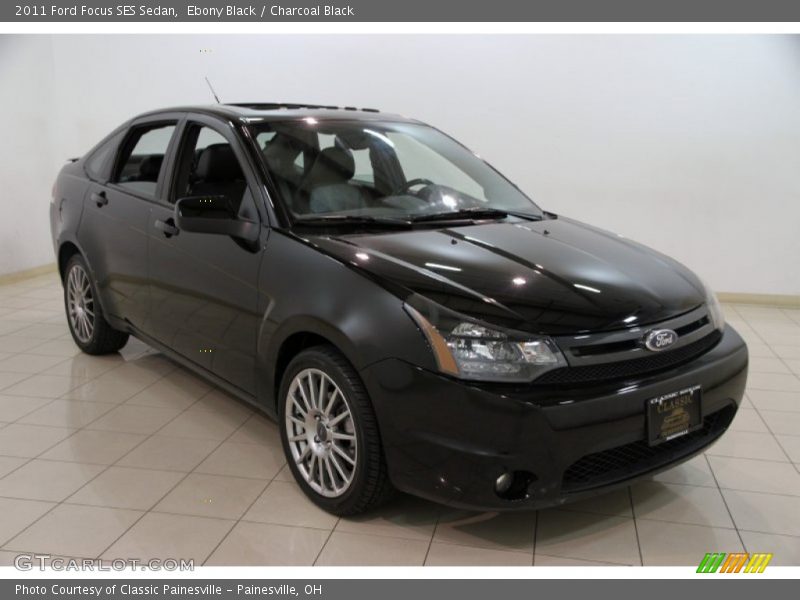 Ebony Black / Charcoal Black 2011 Ford Focus SES Sedan