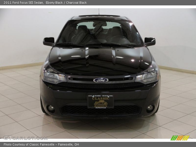 Ebony Black / Charcoal Black 2011 Ford Focus SES Sedan