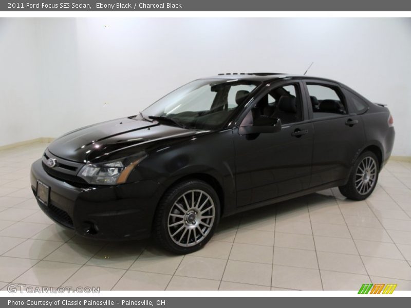 Ebony Black / Charcoal Black 2011 Ford Focus SES Sedan