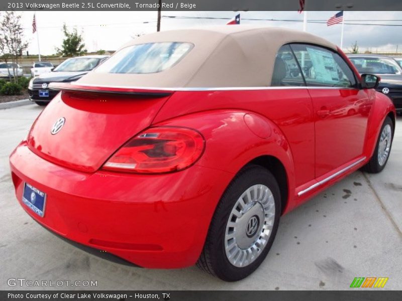Tornado Red / Beige 2013 Volkswagen Beetle 2.5L Convertible