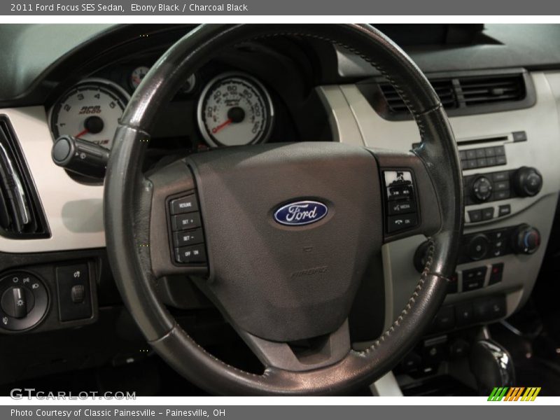 Ebony Black / Charcoal Black 2011 Ford Focus SES Sedan