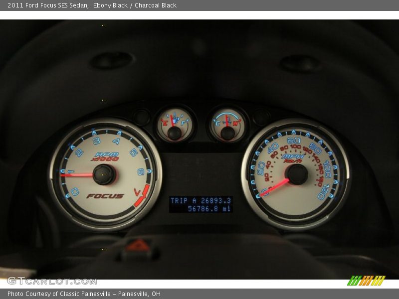 Ebony Black / Charcoal Black 2011 Ford Focus SES Sedan