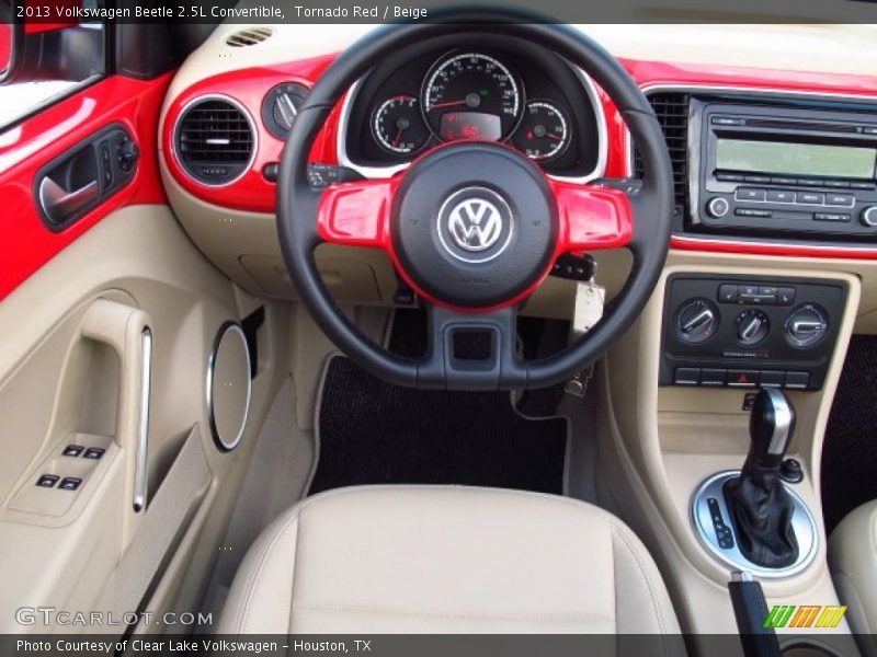 Tornado Red / Beige 2013 Volkswagen Beetle 2.5L Convertible