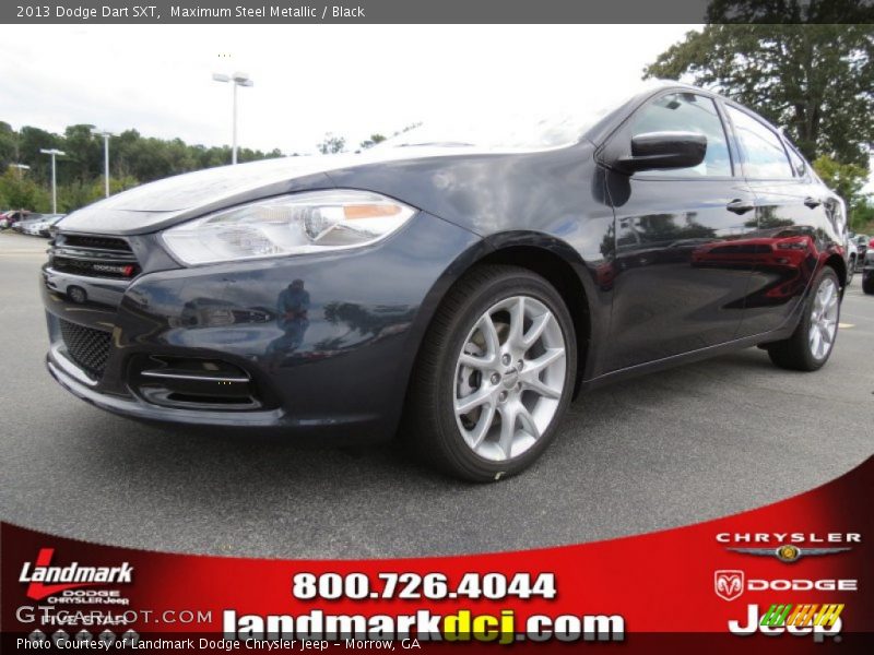 Maximum Steel Metallic / Black 2013 Dodge Dart SXT