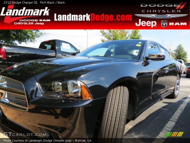 Pitch Black / Black 2012 Dodge Charger SE