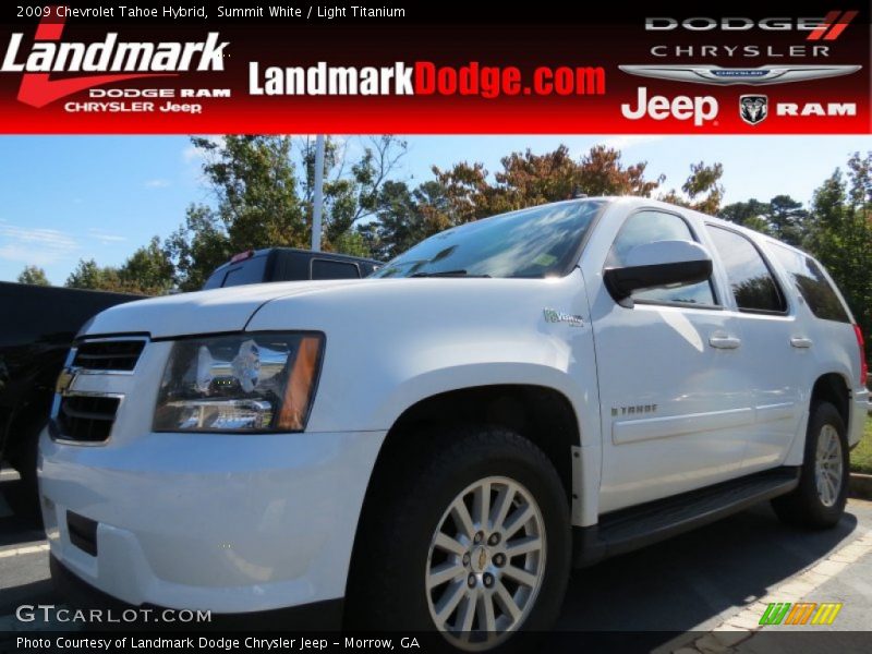 Summit White / Light Titanium 2009 Chevrolet Tahoe Hybrid