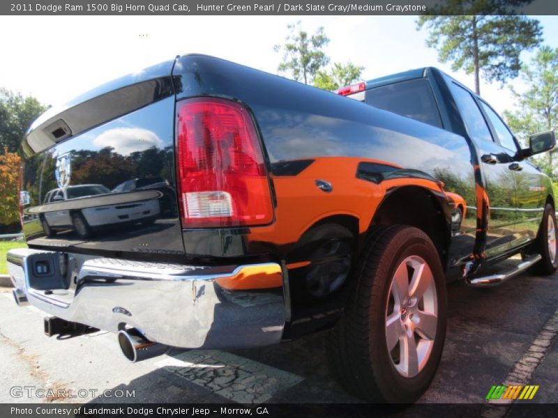Hunter Green Pearl / Dark Slate Gray/Medium Graystone 2011 Dodge Ram 1500 Big Horn Quad Cab