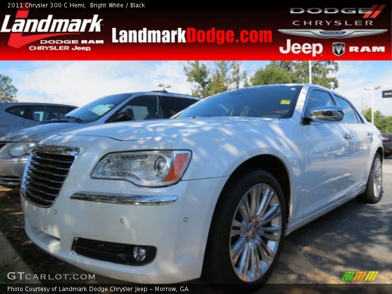 Bright White / Black 2011 Chrysler 300 C Hemi