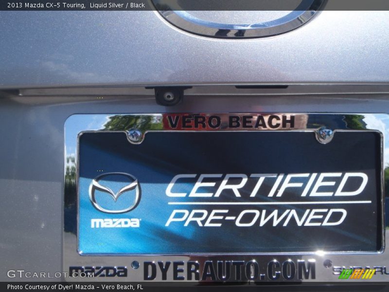 Liquid Silver / Black 2013 Mazda CX-5 Touring