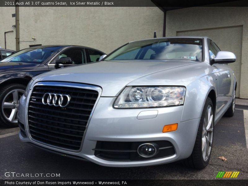 Ice Silver Metallic / Black 2011 Audi A6 3.0T quattro Sedan