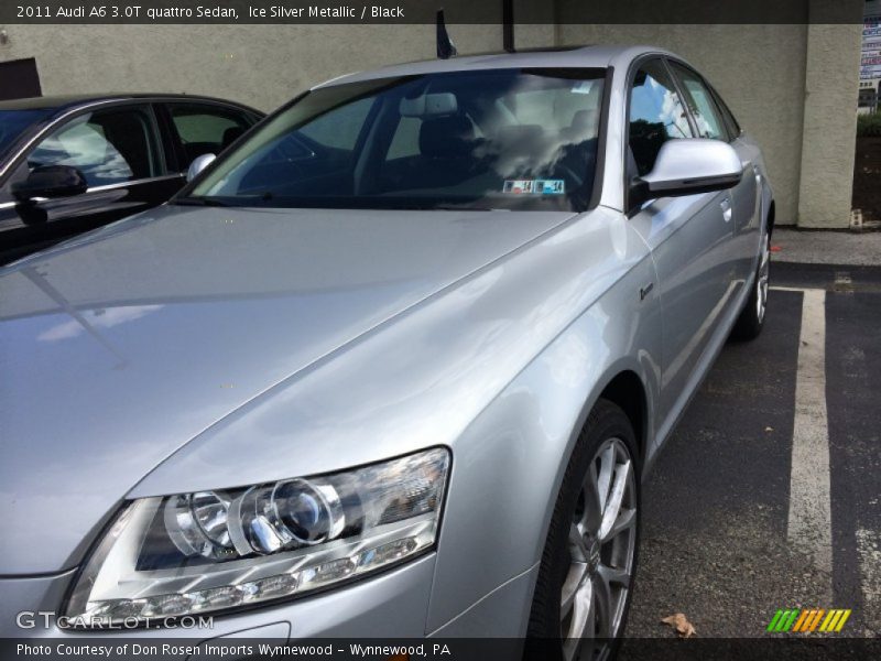 Ice Silver Metallic / Black 2011 Audi A6 3.0T quattro Sedan
