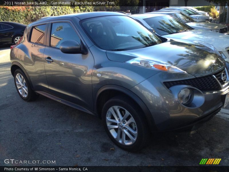 Gun Metallic / Black/Red w/Silver Trim 2011 Nissan Juke SL AWD