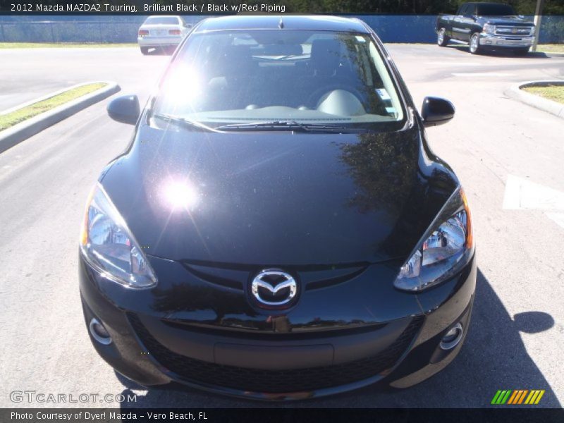 Brilliant Black / Black w/Red Piping 2012 Mazda MAZDA2 Touring
