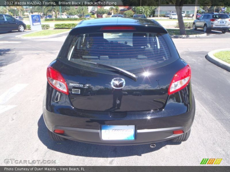 Brilliant Black / Black w/Red Piping 2012 Mazda MAZDA2 Touring