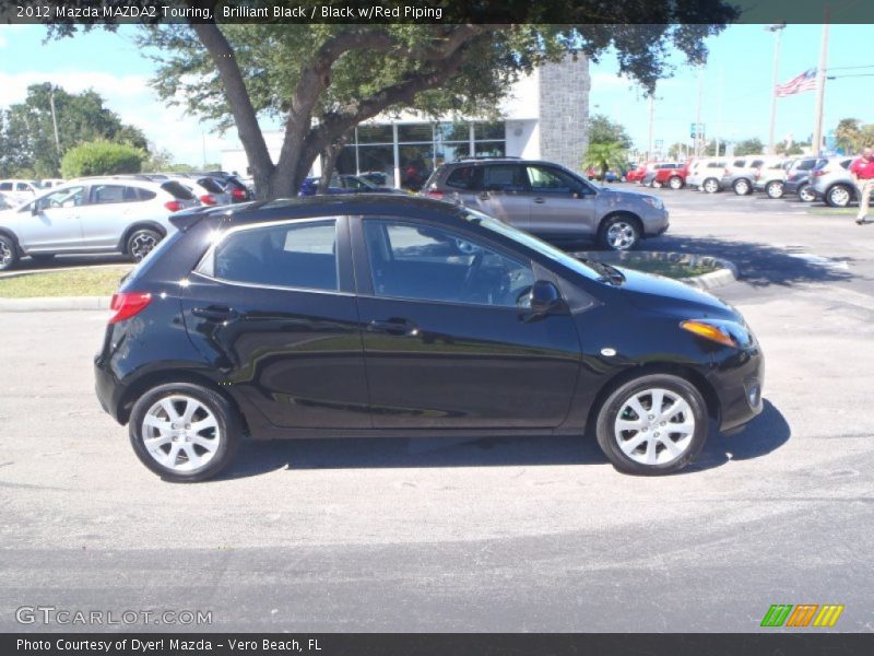 Brilliant Black / Black w/Red Piping 2012 Mazda MAZDA2 Touring